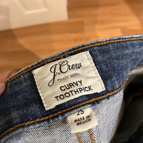 J. Crew Curvy Toothpick High Waisted Jeans — Size 25 - Picture 3 of 4